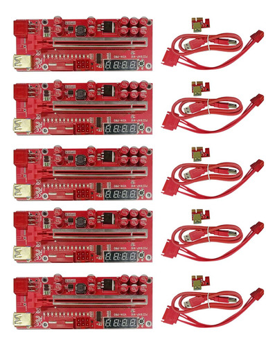 Paquete De 5 Tarjetas Gráficas Elevadoras V014 Pro Pci-e De