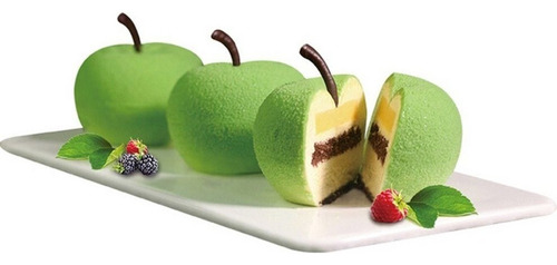Molde De Silicona Para Tarta De Manzana, 3d, Para Fondant, P