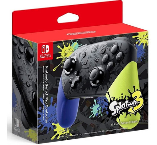 Joystick Pro Controller Nintendo Switch Edicion Splatoon 3 Color Azul
