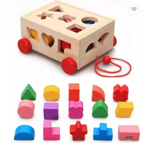 Juguete Didáctico Cubo Madera Educativos Bloques Montessori 