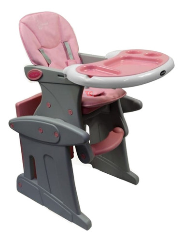 Silla De Comer Carpeta 3en1 Baby Kits Magic Rosado