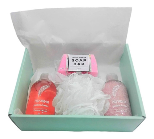 Set Kit Caja Regalo Spa Aroma Rosas Relax Zen N24 Feliz Día