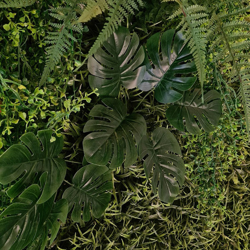 Kit 3 Planta Artificial Costela De Adão Para Parede Verde