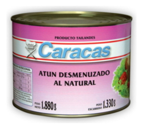 Atun Desmenuzado Al Natural Caracas 170 Grs X 6