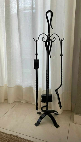 Juego De Herramientas. Hierro. Accesorios. Leñeras