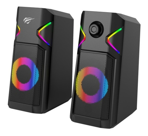 Imagen 1 de 7 de Parlantes Usb Gamer 2.0 Iluminación Rgb Havit Hv-sk201