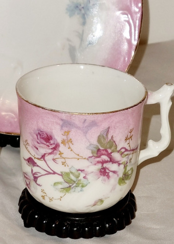 Taza Pocillo Limoge Pl France Art Noveau Impecable C43 (Usado)