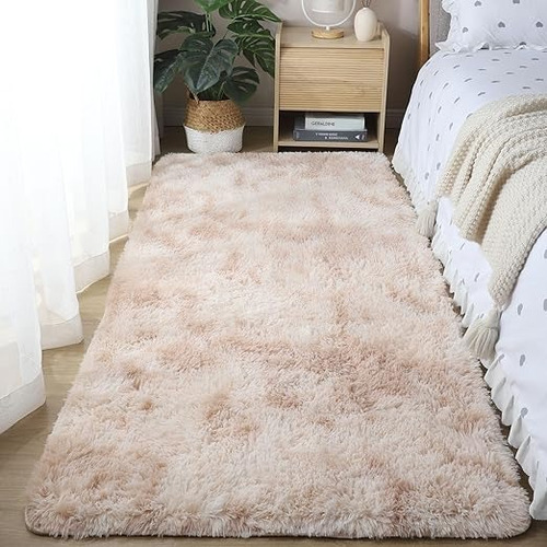 Bajada De Cama Peluda Alfombra Pasillera 160 Cm X 60 Cm