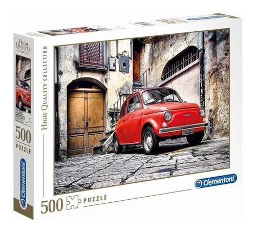 Fiat 500 Cinquecento Rojo Rompecabezas 500 Pz Clementoni