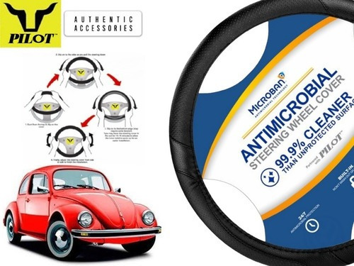 Funda Cubrevolante Negro Antimicrobial Vw Vocho 1973