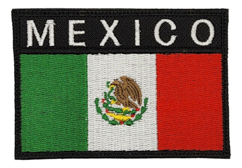 Parche Bordado Bandera Tex Mexico Tricolor 9.5x6.5cm Coser
