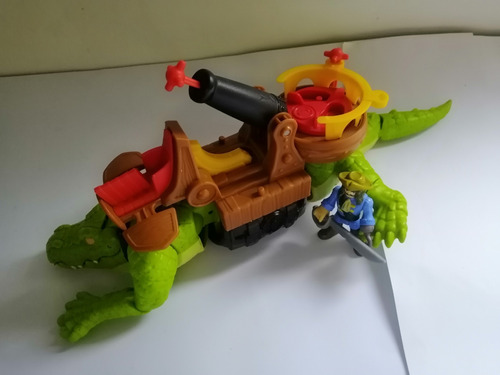 Imaginext Pirates Walking Croc And Pirate Hook Dinosaurio