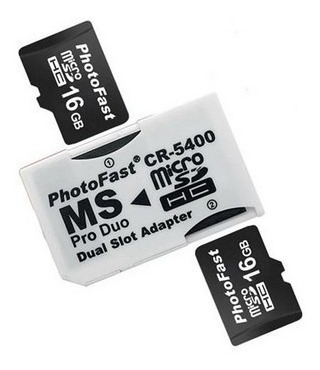 Imagem 3 de 3 de Adaptador Cr-5400 Micro Sd Photofast Memory Stick Ms Pro Duo