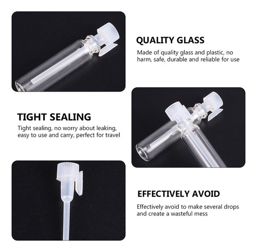 Botella De Muestra Transparente De 3 Ml De 100 Piezas Con Go