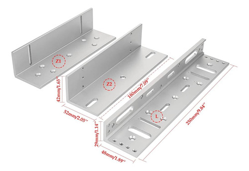 Cerradura Electromagnética 600lbs Con Soportes Z Y L 12v