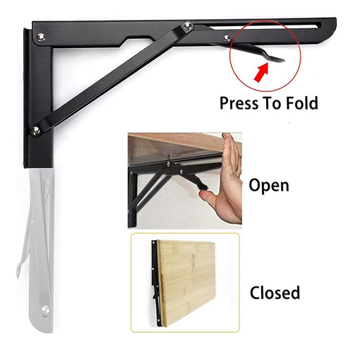 Soporte Plegable Estante (30,48 Cm), Soporte De Pared T...