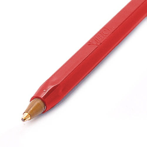 Birome Lapicera Bic Rojo Trazo Grueso 1mm Opaco X50 Unid.