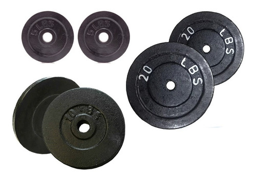 Set Kit 6 Discos Por 70 Lb Para Pesas Barras-mancuernas  Gym