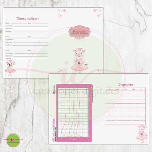 Cuaderno Pediátrico Bailarina - Imprimible- Archivo Pdf