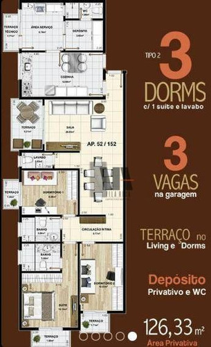 Imagem 23 de 25 de Turris Gonzaga 3qts 1st 3vgs Alto Padrão Santos Unidade Promocional! - Ap1145
