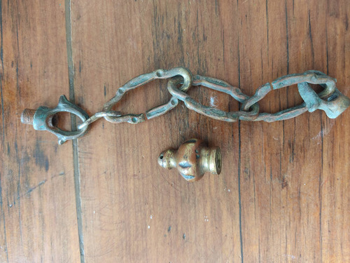 Araña De Bronce Para Armar. Caireles De Cristal. (Usado)