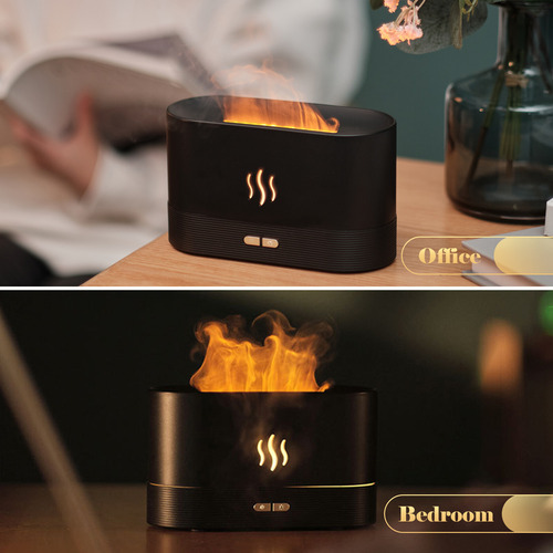 Humidificador De Aroma De Llama Colorida De Simulación Usb