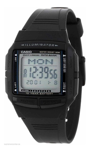 Reloj Casio Db36-1av Con Base De Datos Multilingüe Para H