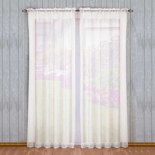 Cortinas Translucidas Tergal Blanca Cortas Vianney