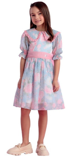 Vestido De Festa Floral Azul Petit Cherie Garden 22522