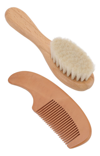 Conjunto De Escovas E Pentes De Cabelo Para Bebês Em Madeira