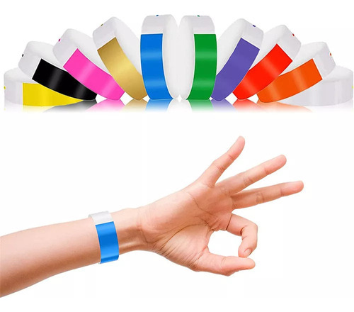 ' 1000 Pulseras De Papel De Neón Impermeables (paquete De