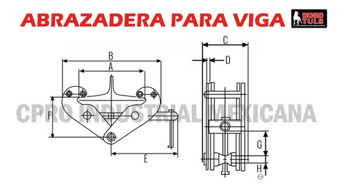 Abrazadera De Acero Para Viga 2t