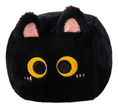 Juguete De Peluche De Gato, Almohada De Felpa De Negro L