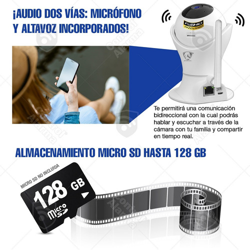 Imagen 6 de 10 de 2 Camaras Wifi Ip Fhd Preset 360 Casa Seguridad Vigilancia