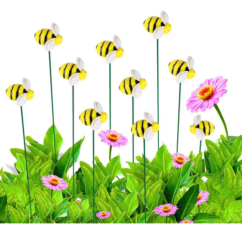 10 Estacas De Jardín De Abejas, Decoración De Jardín De Plan