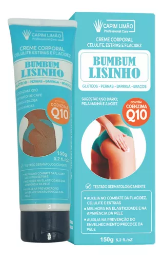 Bumbum Lisinho Creme Para Celulite Estrias Flacidez Com Q10