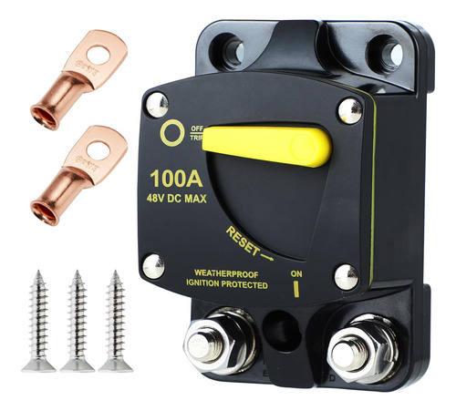 Disyuntor Marino 100a Reiniciable Con Botón De Interruptor P