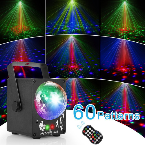 Disco Ball Laser Light Proyector Rgb Luces De Fiesta
