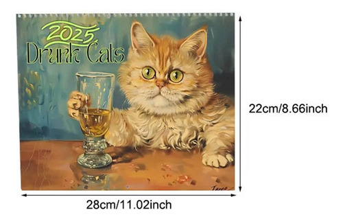 El Calendario 2025 De Y The Drunk Cats Es Un Regalo Para Cat
