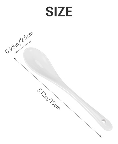 Cucharas Para Huevos De Porcelana Blanca, Cucharas De Cerámi