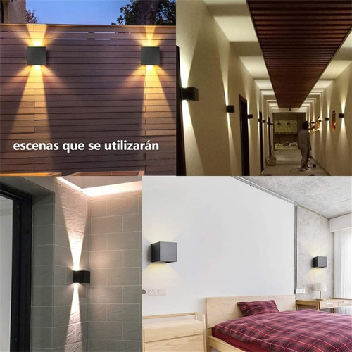 Lámpara De Pared Exterior 12w Led Ip65 Ajustable
