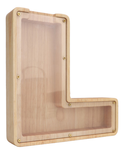 Hucha Decorativa De Madera Con Forma De L, 18 X 18 X 3 Cm, C