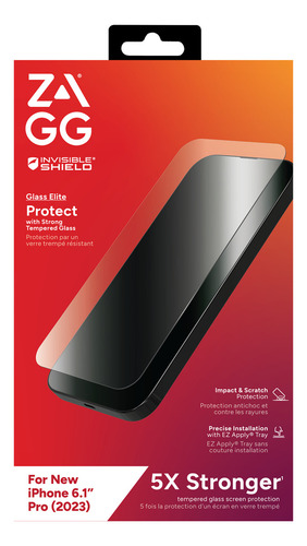Mica Elite Transparente Para iPhone 15 Pro Zagg