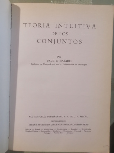 Teoría Intuitiva De Los Conjuntos Paul Halmos
