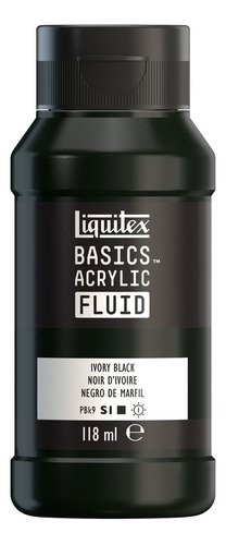 Tinta Acrílica Liquitex Basics Fluid 118ml Ivory Black