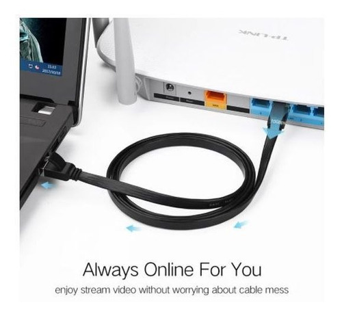Cable de red blindado Cat7 Ugreen Flat de 10 m, 600 MHz y 10 Gbps