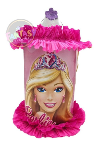 Piñata Barbie Cilindro Cumpleaños