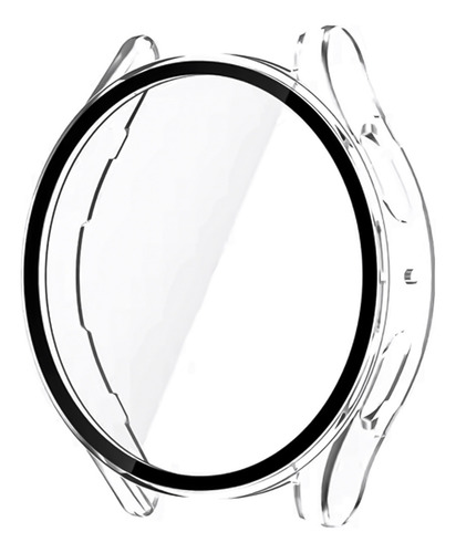 Correa De Eslabones + Funda Con Cristal Para Galaxy Watch 7 Dorado / Transparente 44mm 2 Cm