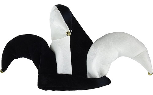 Peluche Black & White Jester Hats Party Accessory (1 Cuenta)