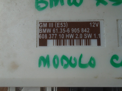 Vendo Modulo Control De Bmw X5, # 61.35-6 905 842, Año 2003